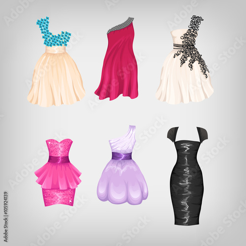 Set of gorgeous dresses