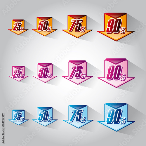 Collect Sale Signs, vector illustration