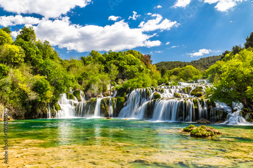 Waterfall In Krka National Park -Dalmatia, Croatia photo