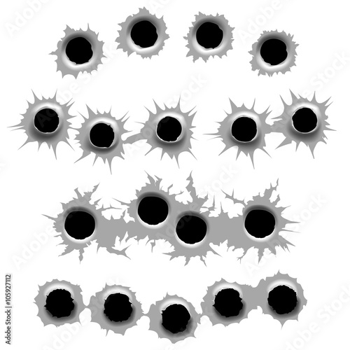 Bullet holes set