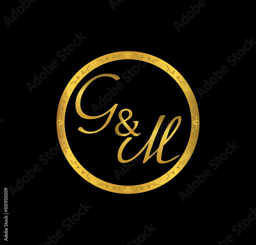 GM initial wedding in golden ring