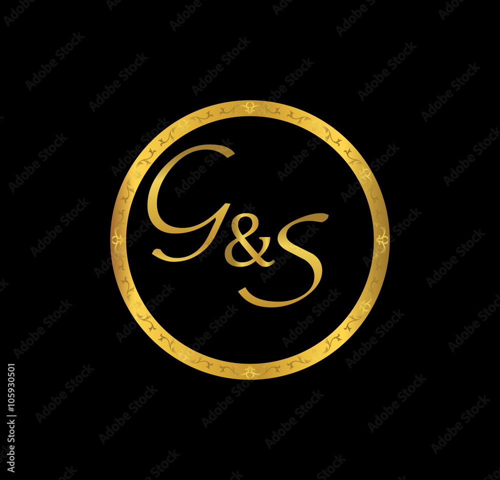 GS initial wedding in golden ring GS initial wedding in golden ring