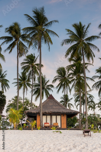 Resorts in island beside the sea beach