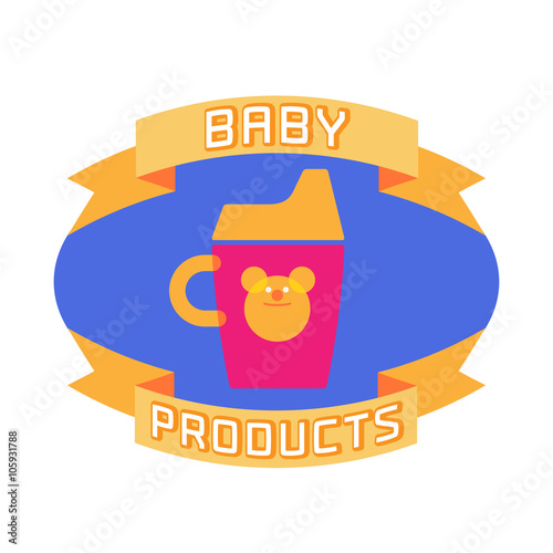 Vector cute baby logotype