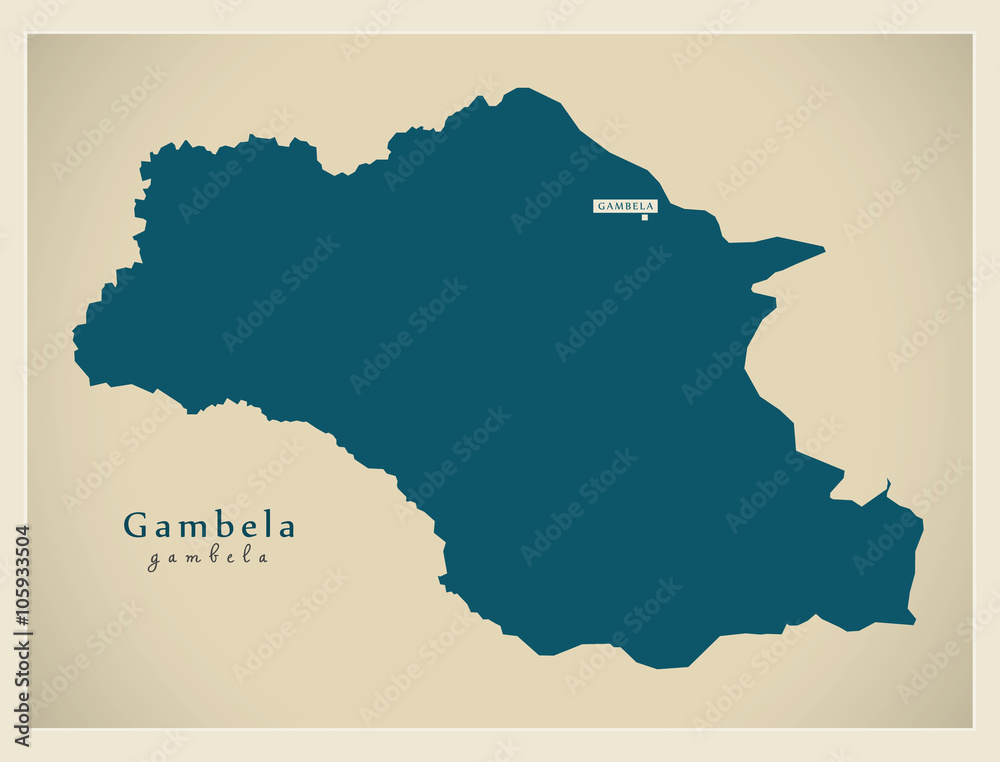 Modern Map - Gambela ET