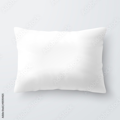 Blank white rectangular pillow / cushion