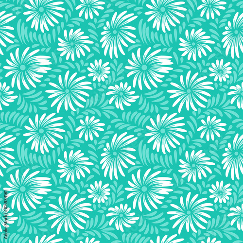 Vector abstract floral seamless background