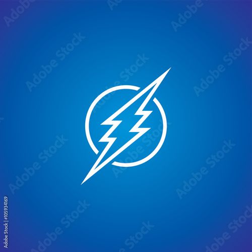 thunder bolt sign logotype