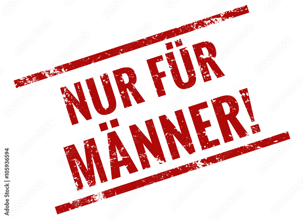 nur für männer stempel rot Adobe Stock