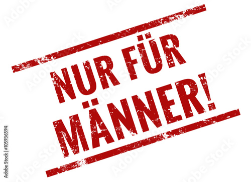 nur für männer stempel rot