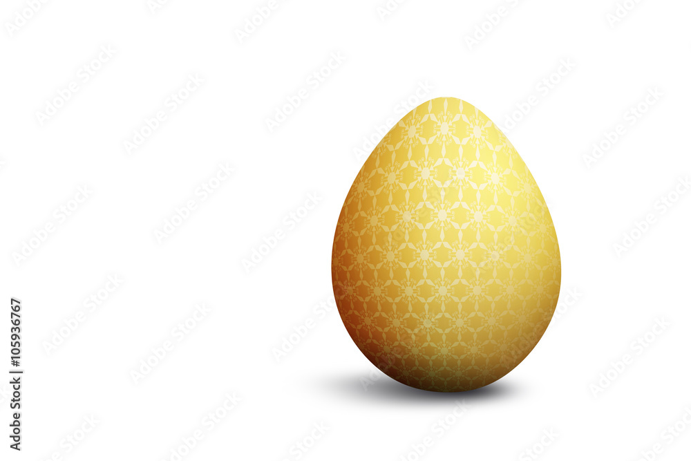 Isolated golden egg for Easter Isolated golden egg for Easter