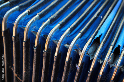 Old grungy bellows of an accordion
