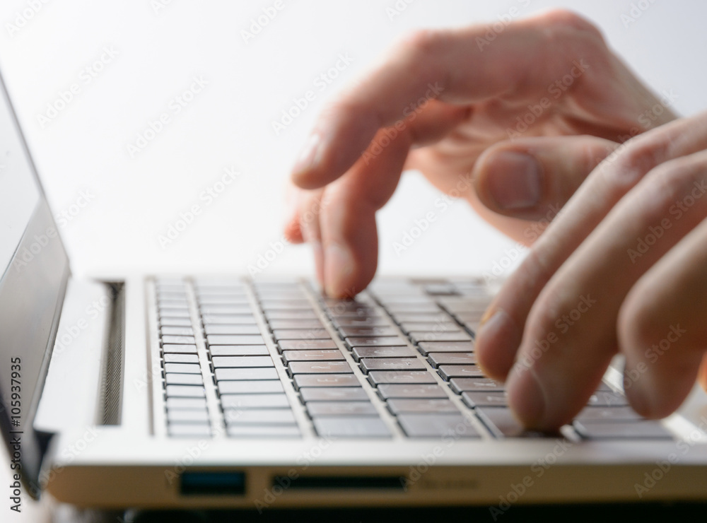 Close-up of typing hands Close-up of typing hands