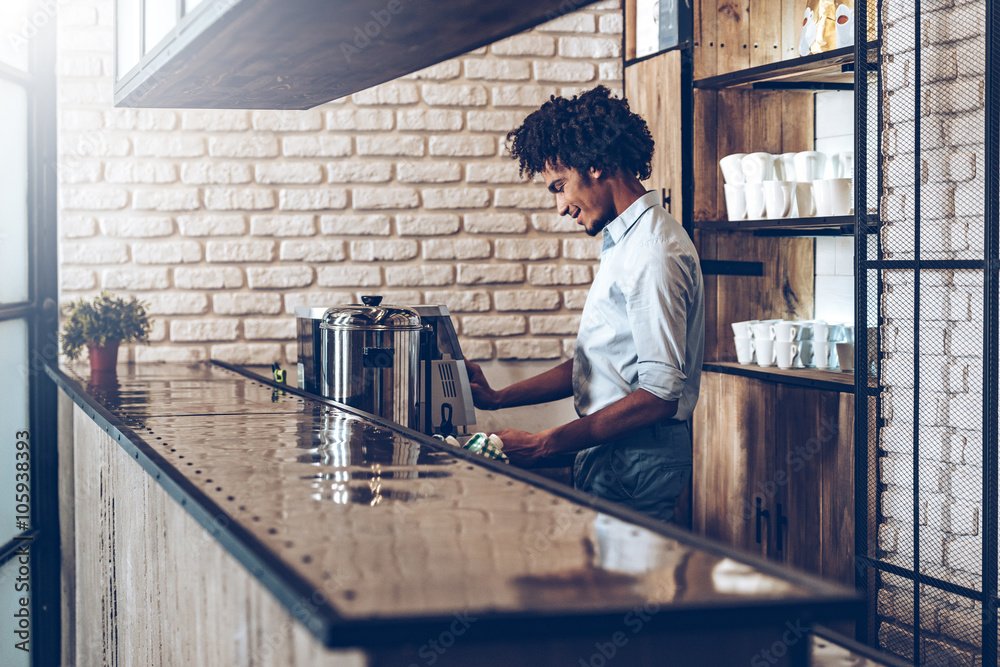 Making best coffee. 