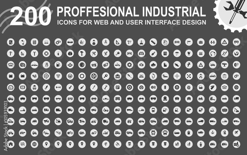 Professional industrial icons