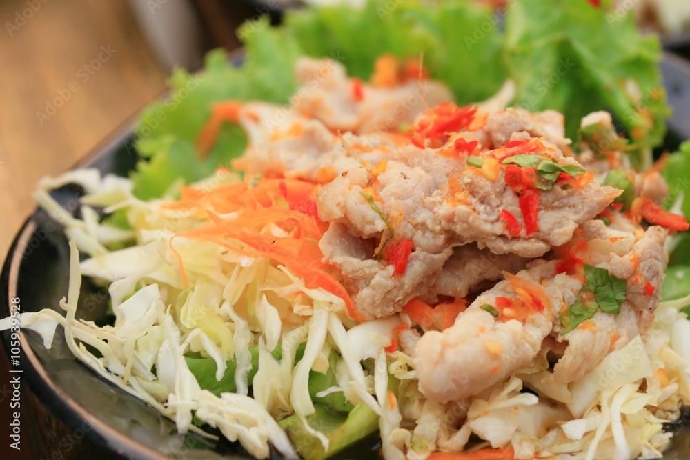 tasty spicy pork salad tasty spicy pork salad