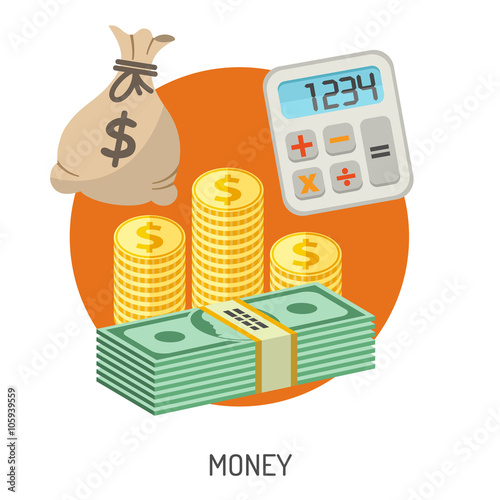 Money and Finance Flat Icons