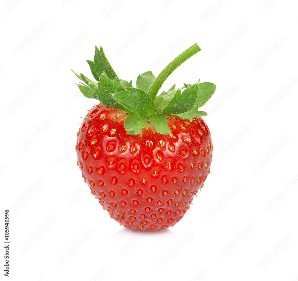Fresh strawberries were placed on a white background Fresh strawberries were placed on a white background