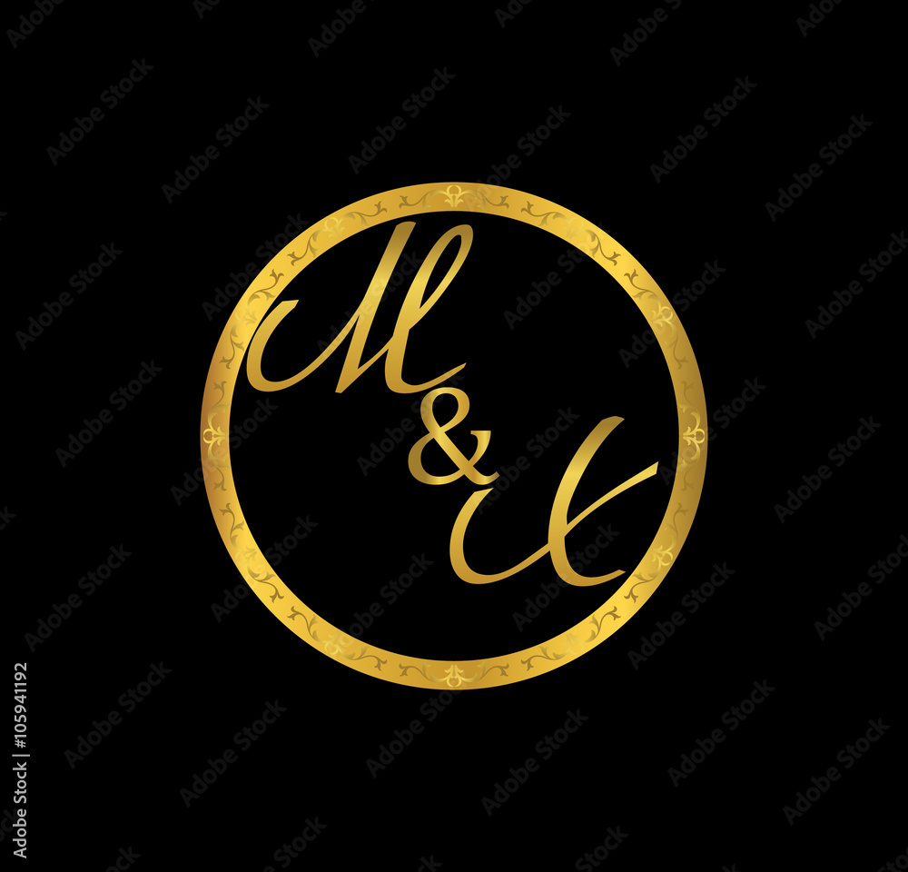 MX initial wedding in golden ring MX initial wedding in golden ring