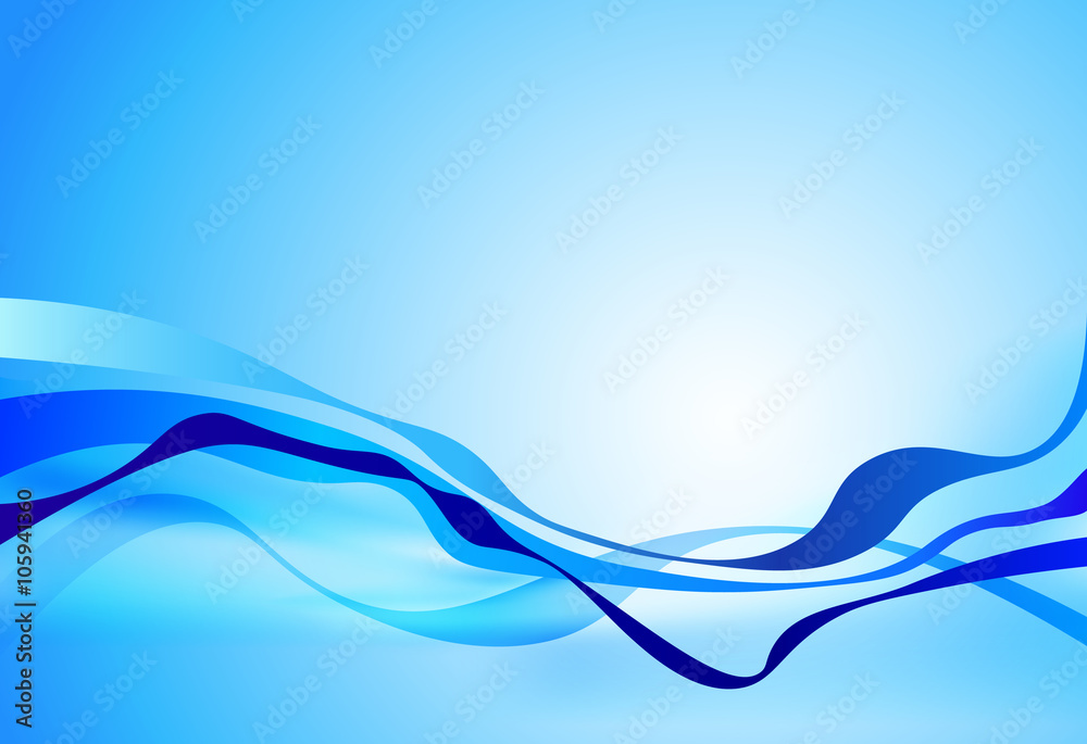 Naklejka premium blue design waves, business background abstract corporate design