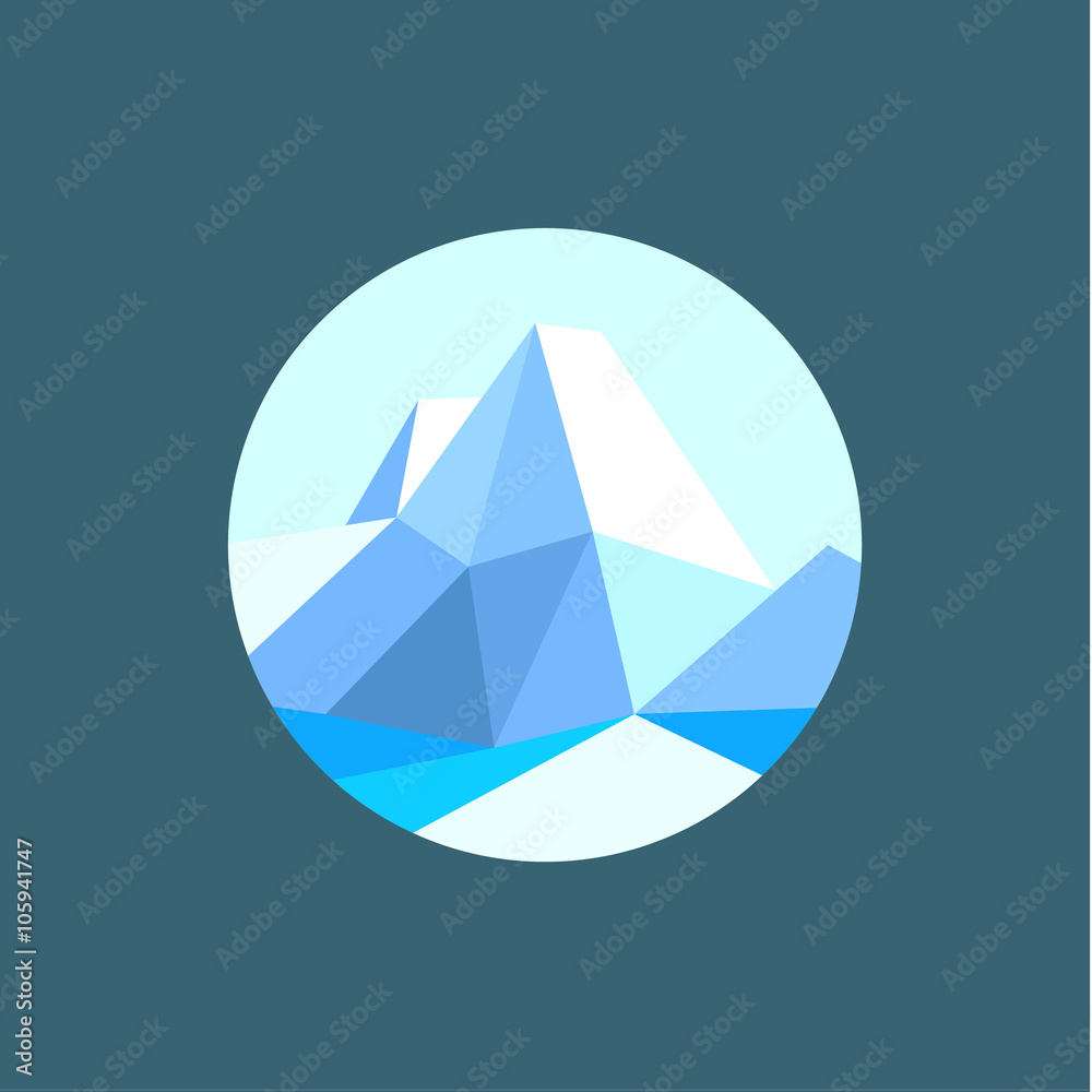 Mountain polygon in the low poly-style vector illustration Mountain polygon in the low poly-style vector illustration