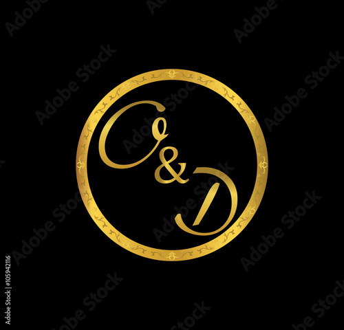 OD initial wedding in golden ring