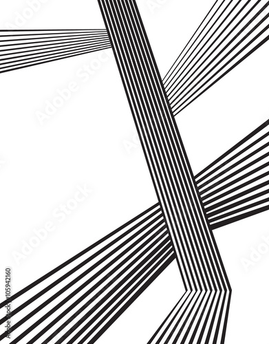black and white mobious wave stripe optical abstract design