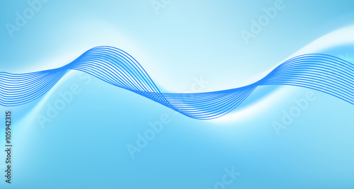 blue wave business background abstract cover design