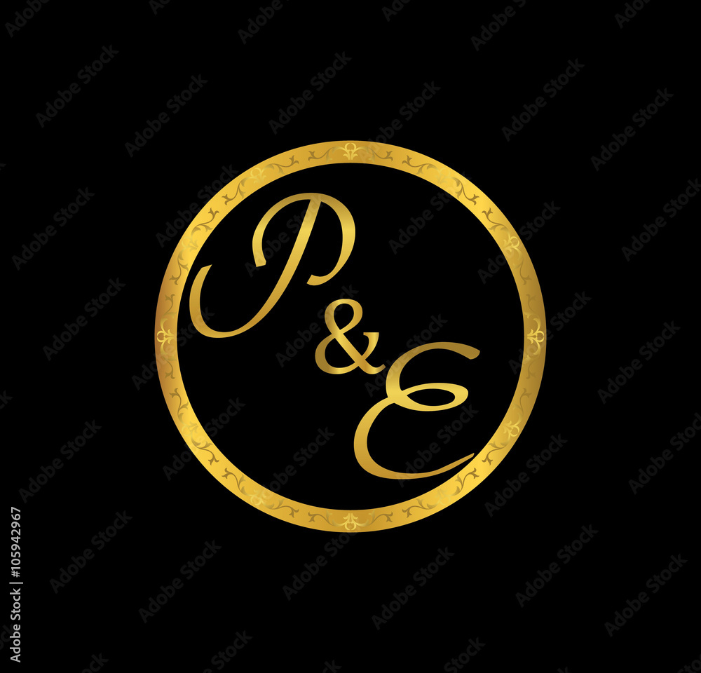 PE initial wedding in golden ring PE initial wedding in golden ring