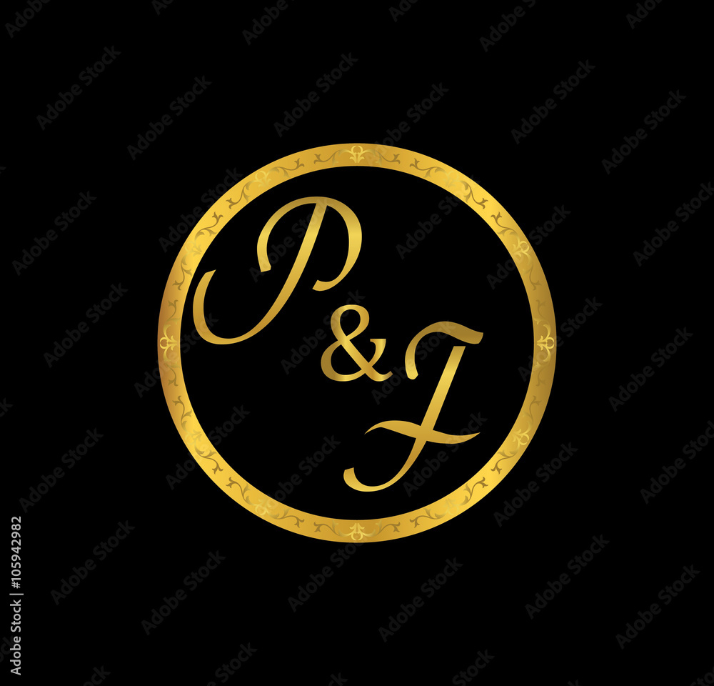 PF initial wedding in golden ring PF initial wedding in golden ring