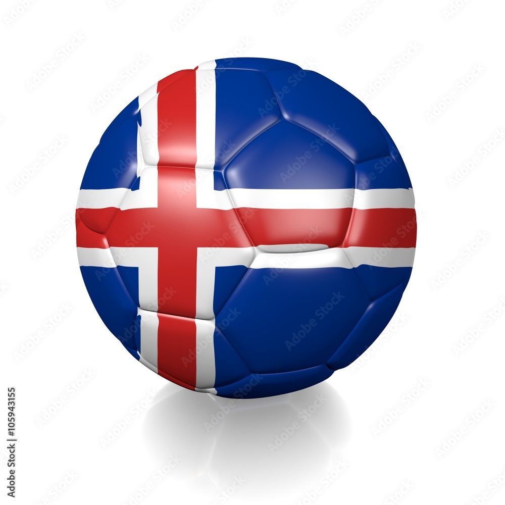 Fototapeta premium Football soccer ball with a national flag texture