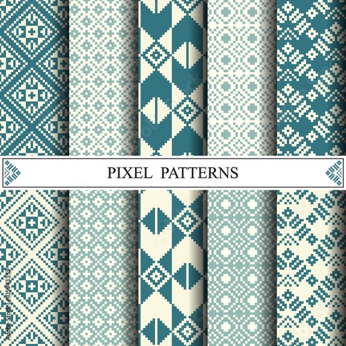 Thai pixel pattern, thai textile, pattern fills, web page backgr