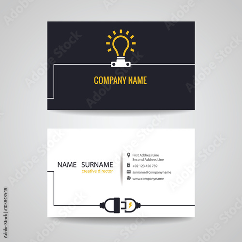lamp connect card for business and engineer electric power