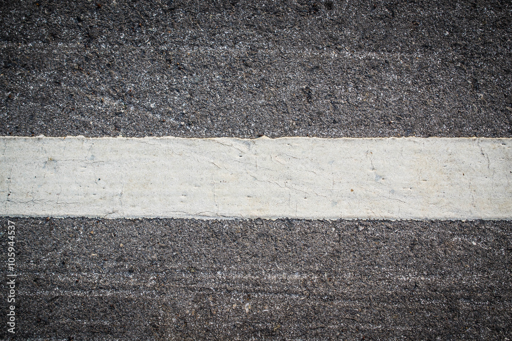 Fototapeta premium Asphalt with white road line