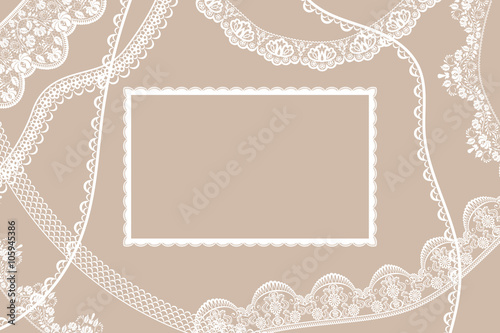 Lace ribbons card