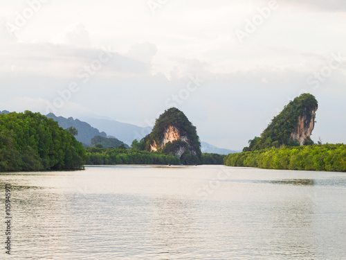 Kanaab Nam Cliff, Krabi Town, Thailand. photo