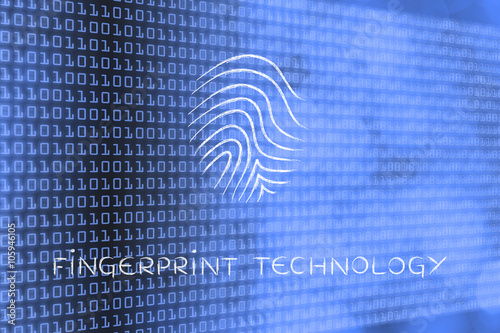 fingerprint technology chalk icon