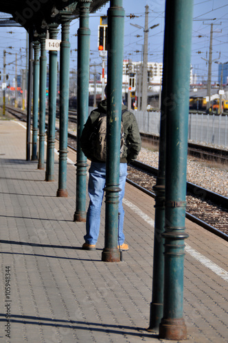 Wallpaper Mural Waiting on the train Torontodigital.ca