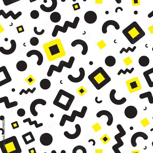 Seamless pattern Memphis style