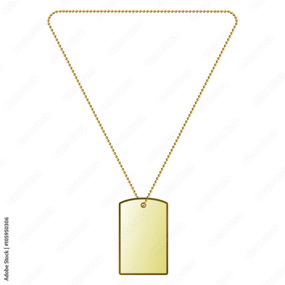 Vector illustration of golden tiles on the chain Vector illustration of golden tiles on the chain