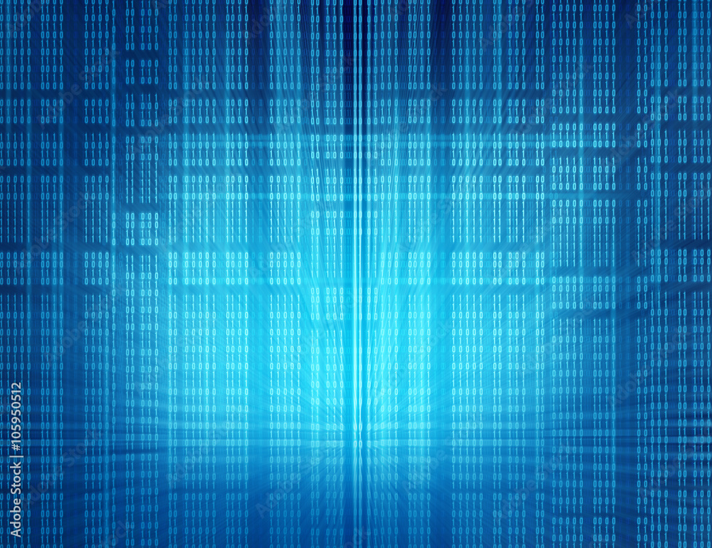 blue 01 computer code background