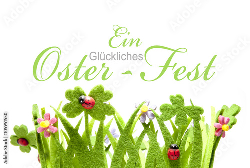 Osterwiese aus Filz