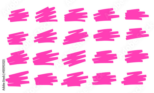 Gribouillis Rose Surligneur - Pink Scribbles Marker pen