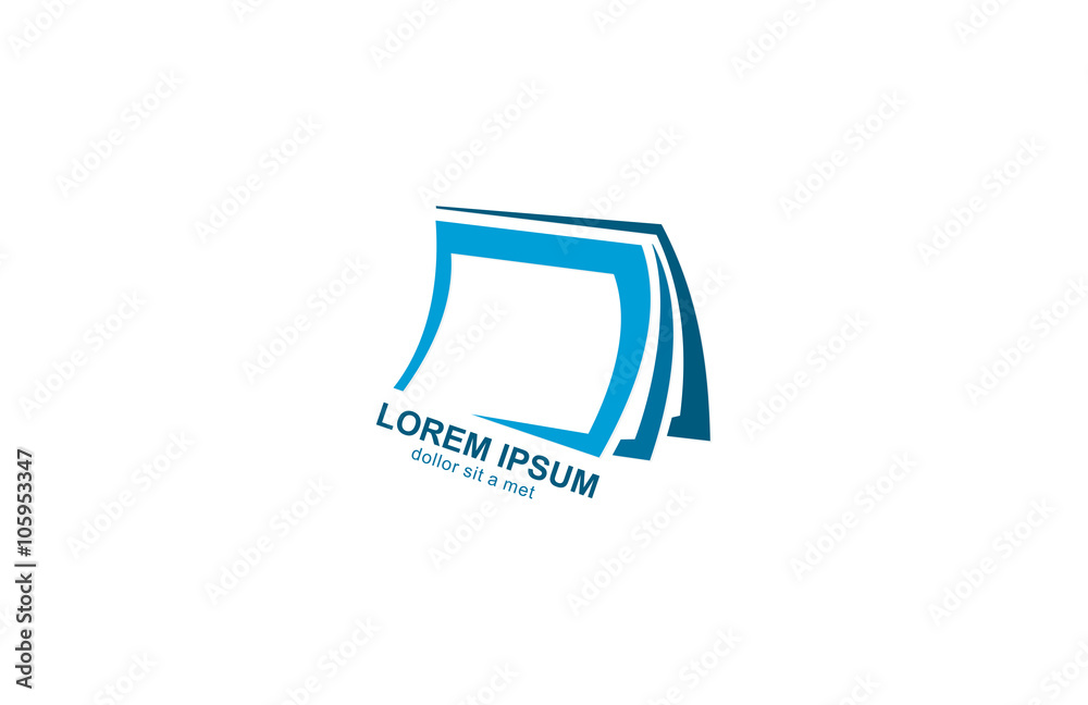 Fototapeta premium book abstract logo