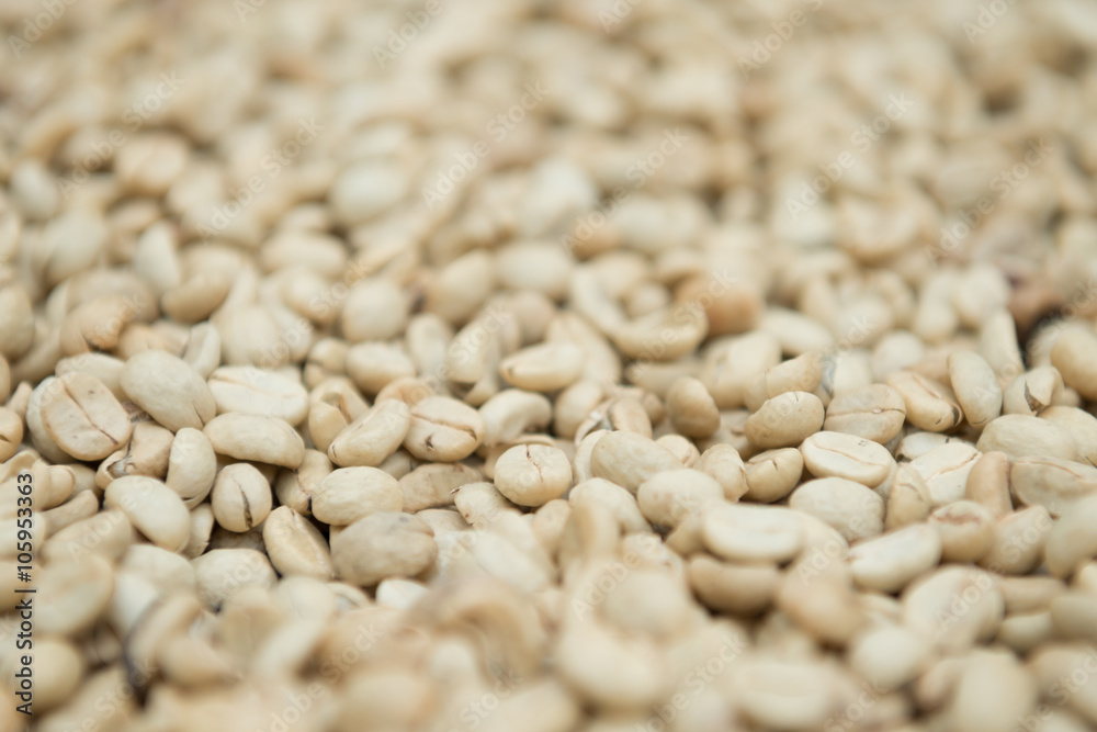 Coffee beans dried in the sun Coffee beans dried in the sun