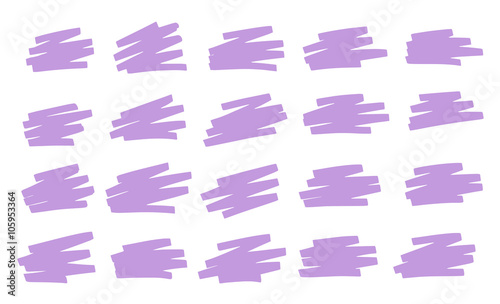 Gribouillis Violet Surligneur - Purple Scribbles Marker pen