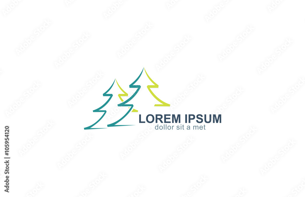 tree pine icon vector logo tree pine icon vector logo