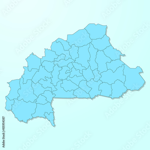 Fototapeta Naklejka Na Ścianę i Meble -  Burkina Faso blue map on degraded background vector