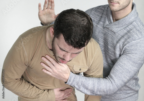 First aid gesture over a white background