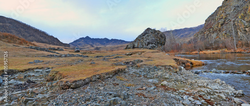 Mountain village winter brook © Great Siberia Studio